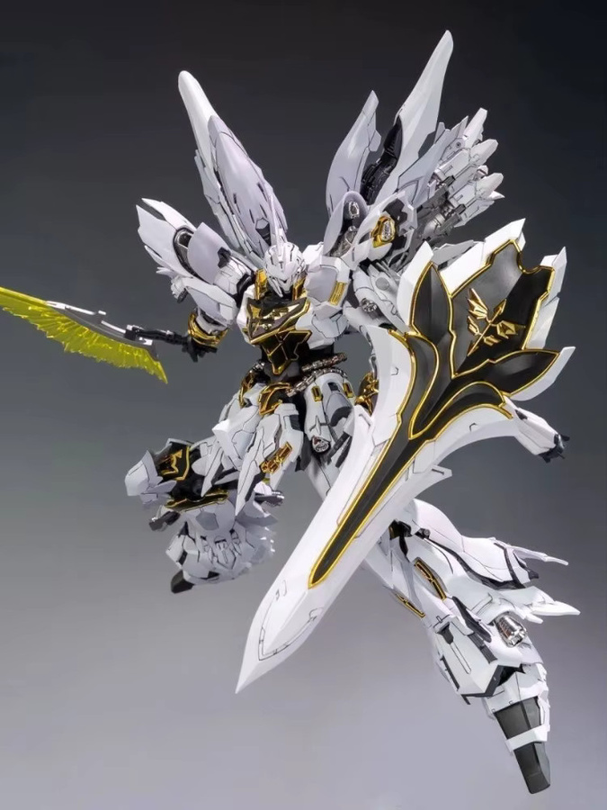 Bandai Gundam Sinanju MSN-06s, Montagemodellbausatz, 1/100, Weiß - Bild 4