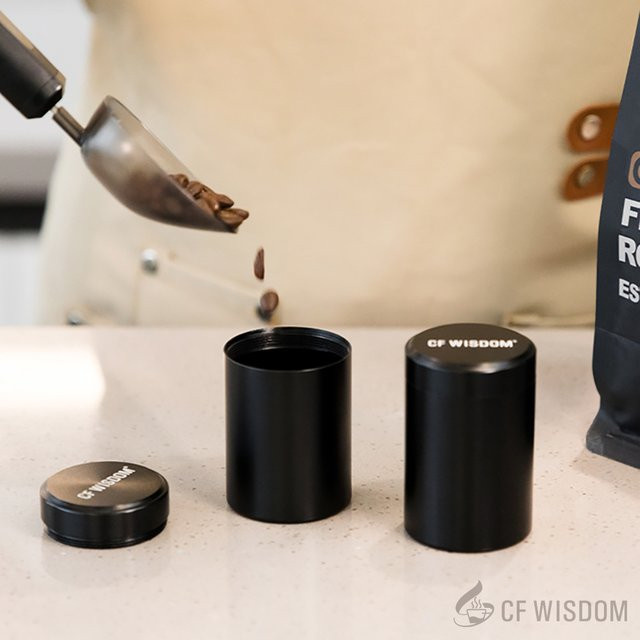 CF Wisdom Luftdichter Kaffeekanister aus Glas in Schwarz - Bild 1