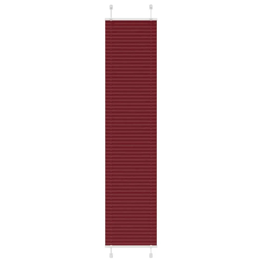 vidaXL Plissee Bordeauxrot, semi-transparent, Polyester, B: 50 cm, H: 200 cm - Bild 2