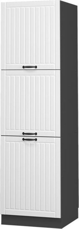 Vicco Herdumbauschrank Fame-line Vorratsschrank in Weiß Landhaus mit Drehtüren, Breite: 60 cm, Höhe: 206,8 cm, Tiefe: 58 cm - Bild 1