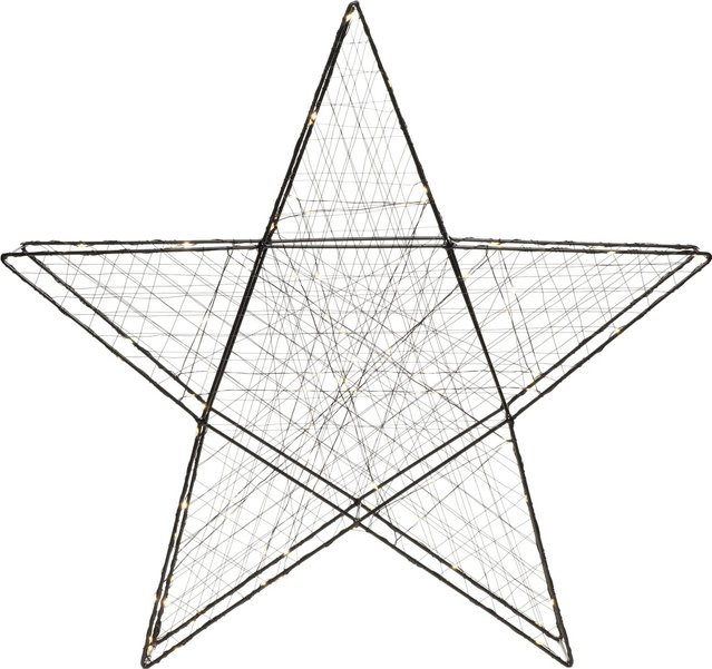 Konstsmide LED-Metallstern in Schwarz für die Weihnachtsdekoration als Tischdeko - Bild 1
