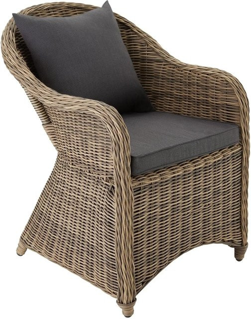 tectake Aluminium Rattansessel in Braun mit Polyrattan-Geflecht und UV-beständigen Polstern - Bild 2