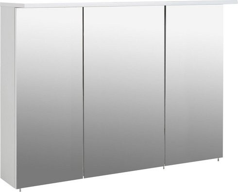 SCHILDMEYER Spiegelschrank Profil in Weiß mit 3 Glastüren, LED-Beleuchtung und Rasierersteckdose, B/H/T: 120 x 71 x 16 cm - Bild 1