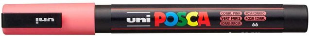 uni POSCA-Marker PC-3M Permanent Marker mit feiner Spitze in Korallenrosa/Pink (0,9-1,3 mm) - Bild 1