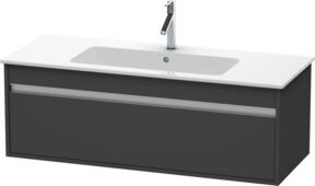 Duravit Waschtischunterschrank Ketho in Grau Matt, wandhängend mit 1 Auszug, Breite: 120 cm, Tiefe: 47,5 cm, Höhe: 41 cm - Bild 1