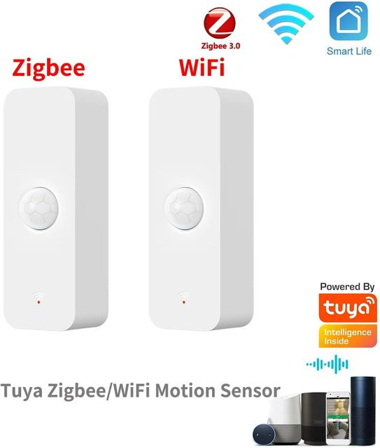 Tuya Smart Home PIR Bewegungssensor mit WiFi und Zigbee, Infrarot Detektor in Weiß, kompatibel mit Alexa und Google Home - Bild 1