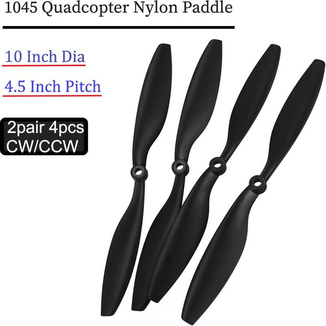 QX-MFLU 1045 Quadcopter Propellerblätter, 10 Zoll Durchmesser, 4-teiliges Set - Bild 1