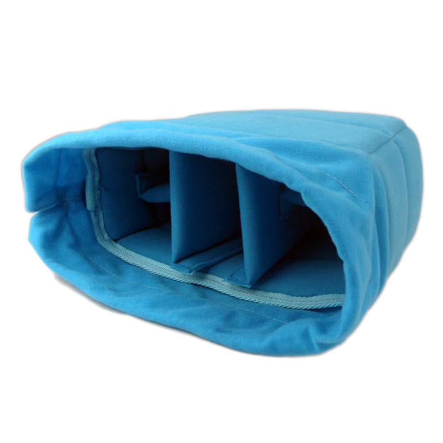 Tragbare Kamera-Einsatztasche mit Trennwänden und Polsterung in Blau, stoßfeste Objektivhülle für dein Fotografie-Zubehör - Bild 4