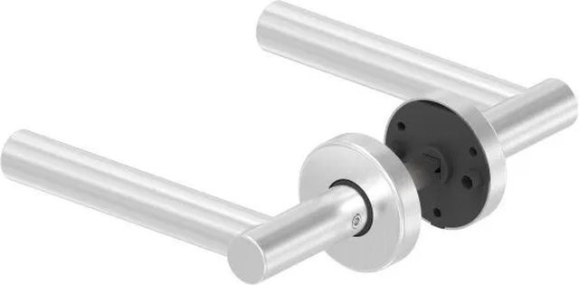 FeNau Türdrücker-Paar aus Edelstahl V2A in Silber gebürstet mit 8 mm Drückerstift - Bild 1
