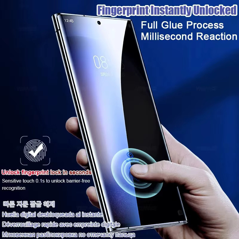 2er-Set Privatsphäre Anti-Spy Hydrogelfolie für Xiaomi 15 Pro, Xiaomi 15 Ultra und Xiaomi Mix 4, TPU Displayschutzfolie mit Fingerabdruck-Entsperrung, transparent - Bild 4