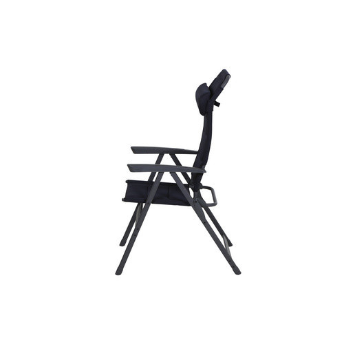 Siena Garden Premium Campingsessel aus Aluminium in Dunkelblau mit Armlehnen, B/T/H: 76 x 61 x 121 cm - Bild 2