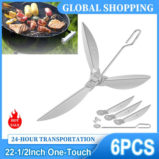 Toorise One-Touch Reinigungssystem Kit für 22-1/2 Zoll Holzkohlegrills - Bild 1