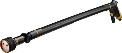 Fiskars Comfort Gießstab aus Aluminium mit Flow Control und drehbarem Multi-Pattern-Sprühkopf in Schwarz - Bild 1