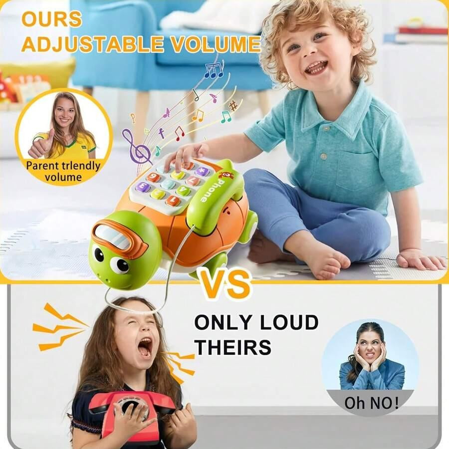 Linyi toy Schildkröte Krabbelspielzeug Musik orange 3-6 Jahre - Bild 4