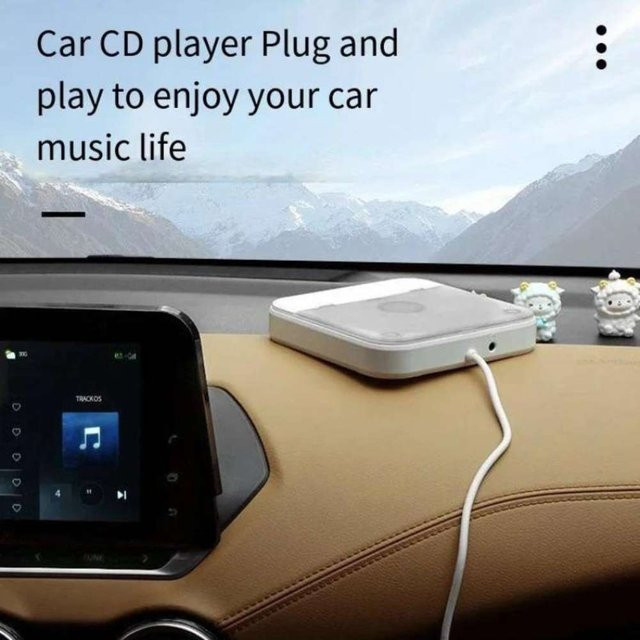 Generic USB Auto CD Player mit Anti-Shock und HiFi-Sound, tragbarer Fahrzeug-CD-Player mit AUX-Anschluss in Weiß - Bild 1
