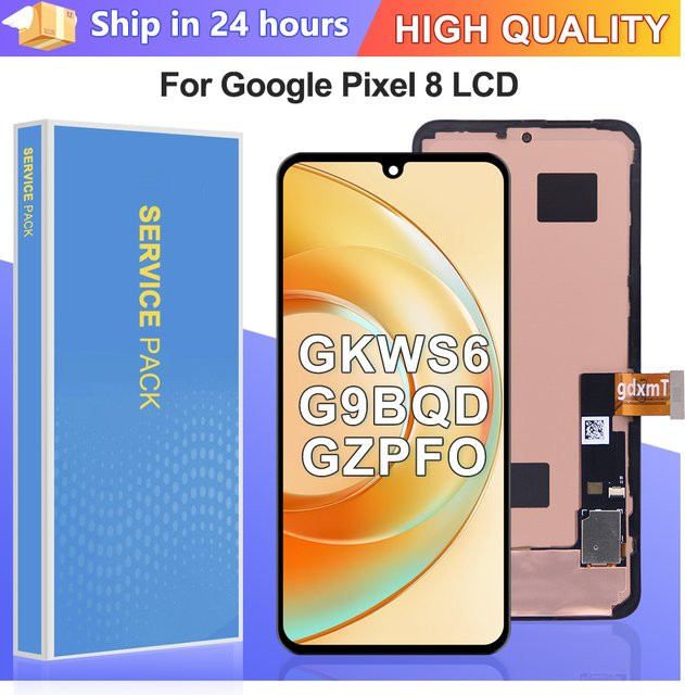 Ersatz-Display für Google Pixel 8 mit AMOLED/TFT-Touchscreen und Rahmenbaugruppe in Schwarz - Bild 1