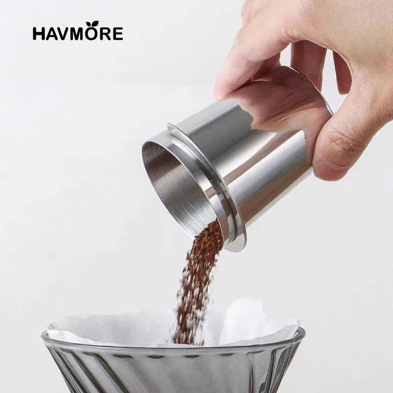 EAKOERS Kaffee-Dosierbecher aus Edelstahl in Silber für Espresso Maschinen mit 51mm, 53mm oder 58mm Durchmesser - Bild 2