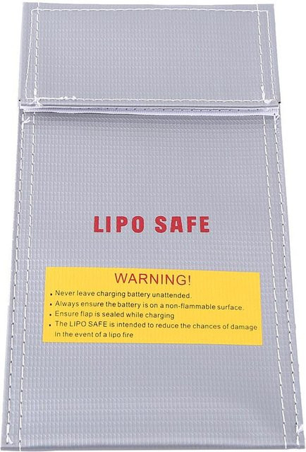 Fishine RC Akku Sicherheit Tasche Lipo Schutz Ladesack in Grau, B: 10 cm, H: 20 cm - Bild 1