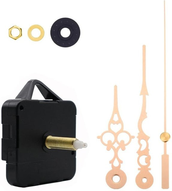 Be Free Geräuschloses Uhrwerk mit langem Schaft und langen Zeigern in Multicolour als Reparaturset für DIY-Uhrprojekte - Bild 1