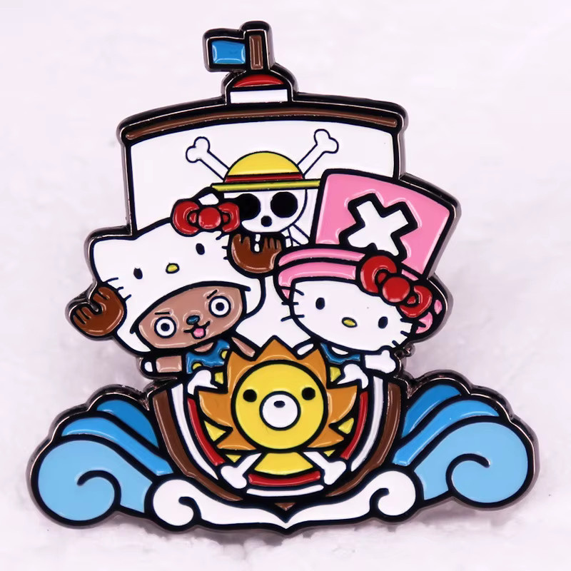 Bandai Anstecknadel Brosche One Piece Luffy Piratenschiff Emaille-Pin - Bild 3