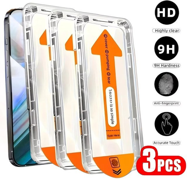 Displayschutzfolie aus gehärtetem Glas für Samsung Galaxy S25 Ultra S26 S24 S23 Ultra FE A56 A36 A26 A16 A06 A17 A07 A57 A37 in Transparent - Bild 1