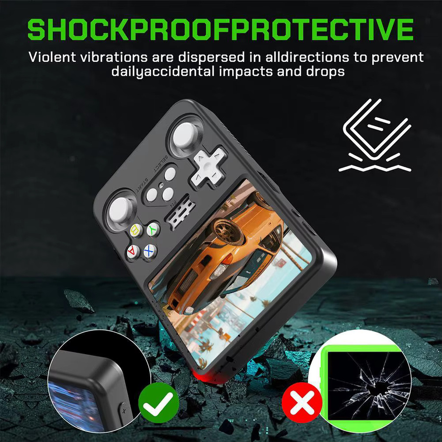 Premium Silikon Schutzhülle für R36S Handheld Spielkonsole in Lila - Bild 2
