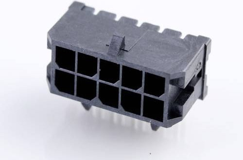 Molex Einbau-Stiftleiste Standard 10-polig in Schwarz mit Goldkontakten, Rastermaß: 3 mm - Bild 1