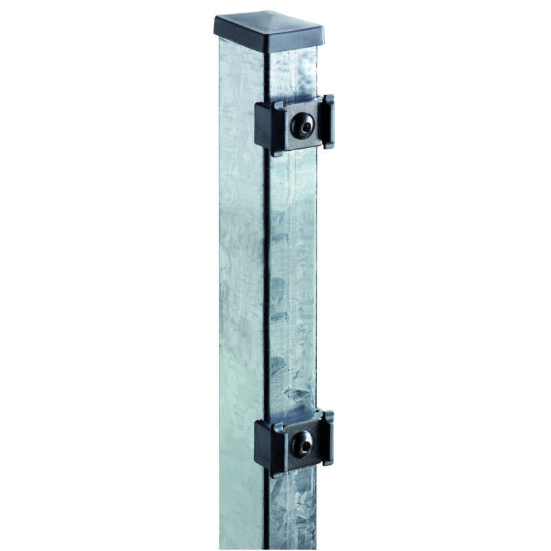 T&J Eck-Stahlpfosten für Doppelstabmattenzäune aus Metall in Anthrazit, Silber oder Grün, B/H: 6,0 x 4,0 cm - Bild 1