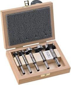 Fischer Forstnerbohrer Wave D7483G 5-teiliges Set in Silber, Durchmesser: 15 mm, 35 mm, 60 mm und 90 mm - Bild 1