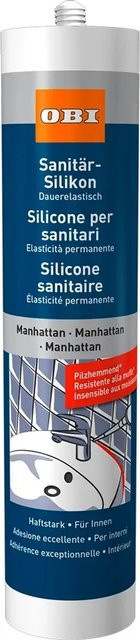 OBI Sanitär-Silikon Manhattan, schimmelresistent, Weiß, 310 ml - Bild 1