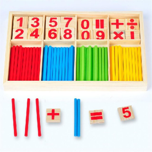 chenxiaogang Mathematik Lernspielzeug aus Holz, Digital Stick Montessori Lehrmittel - Bild 1