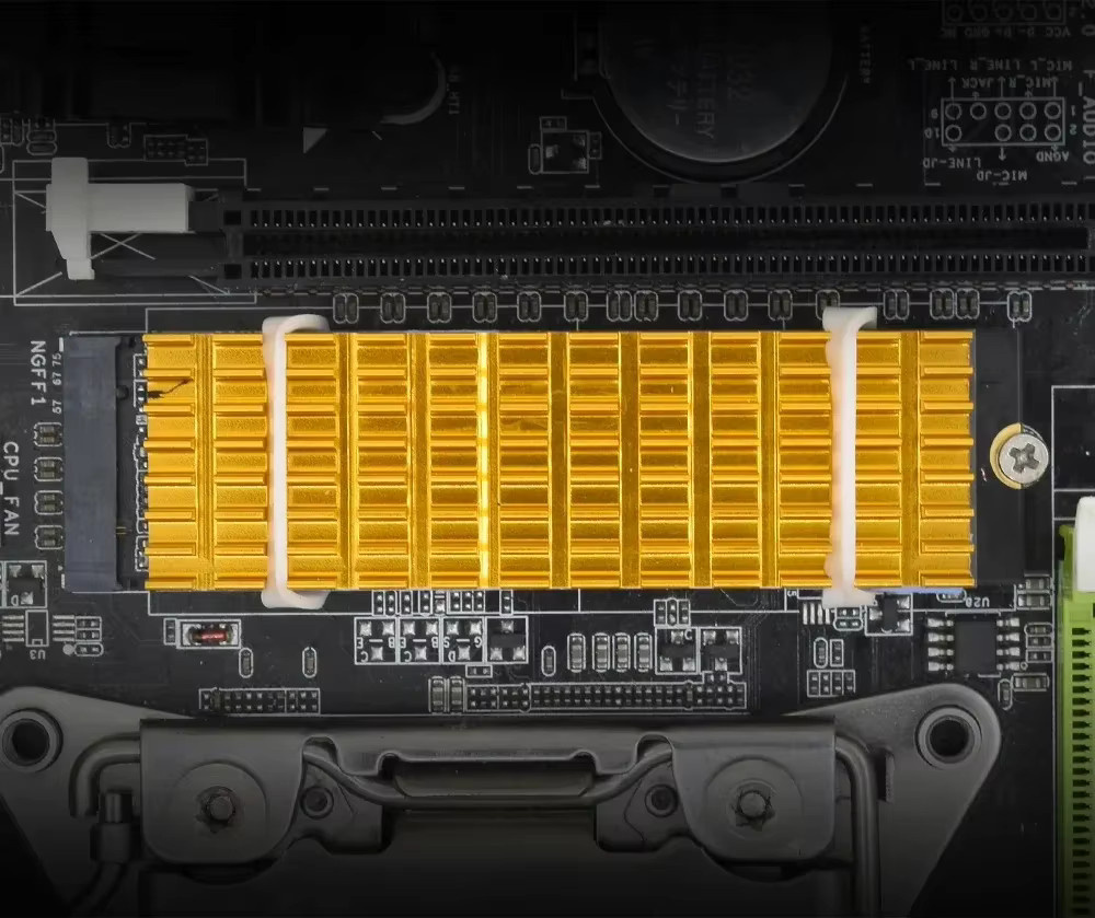 LDPCSJ M.2 SSD-Kühlkörper 2280 aus Aluminiumlegierung mit Wärmeleitpad für NVMe SSDs, Desktop-PC und PS5 - Bild 2