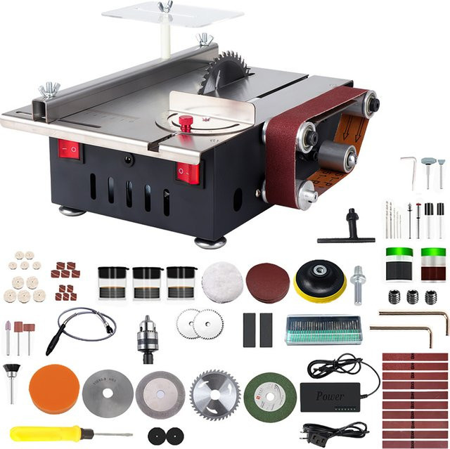 Bromose 2-in-1 Tischkreissäge und Bandschleifer-Set mit 200W Leistung und variabler Geschwindigkeit sowie 30 mm Schnitttiefe - Bild 1
