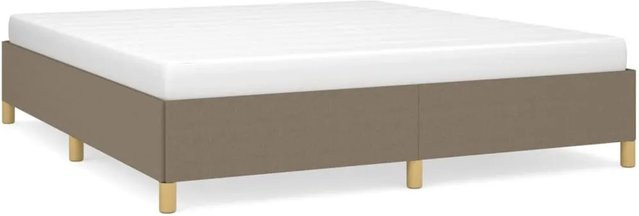 vidaXL Bettgestell aus Stoff in Beige und Grau, B/T/H: 180 x 200 x 183 cm - Bild 1