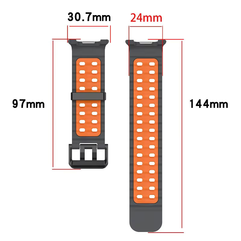 Samsung Uhrenarmband Silikon, Schwarz, Galaxy Watch 8 40/44 mm, 46 mm - Bild 4