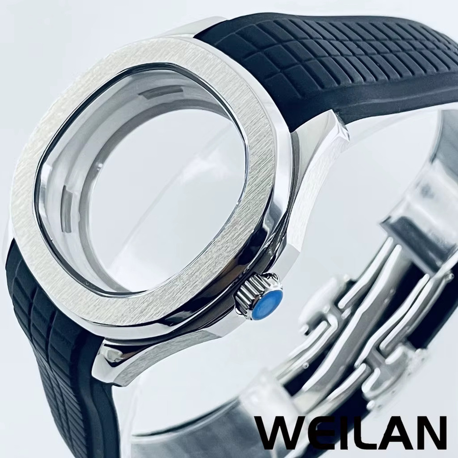 ANGLANG Uhrengehäuse Silber, 42 mm, Saphirglas, Wasserdicht - Bild 3