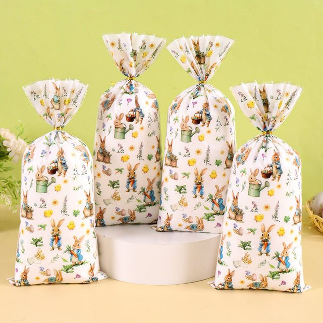 Weiße Oster-Geschenktüten aus Papier in Hasenform für Süßigkeiten und Snacks - Bild 1