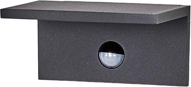 Lucande LED Außenwandleuchte Darina in Schwarz aus Aluminium mit Bewegungsmelder und IP54 Schutz - Bild 1