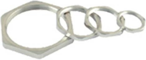 Molex MWE Industrial Solution Sechskantmutter M25 aus vernickeltem Messing in Silber - Bild 1