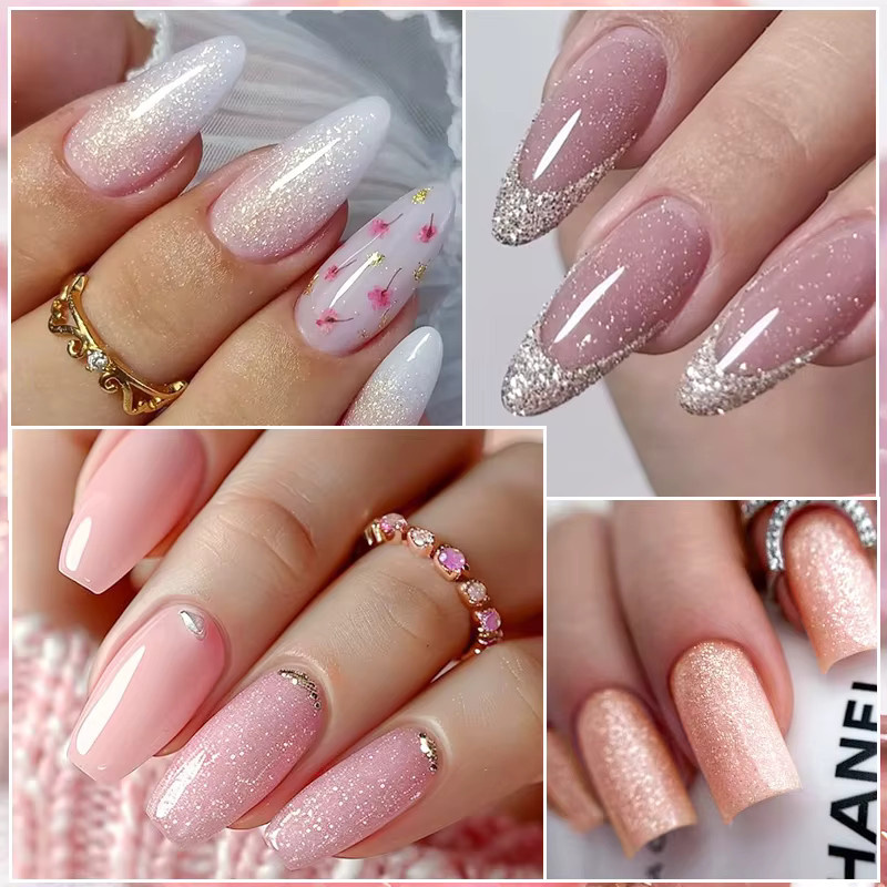 MSRUIOO Jelly Nude Rubber Base Gel Polish, 8ml, Nude, Schimmernd - Bild 3