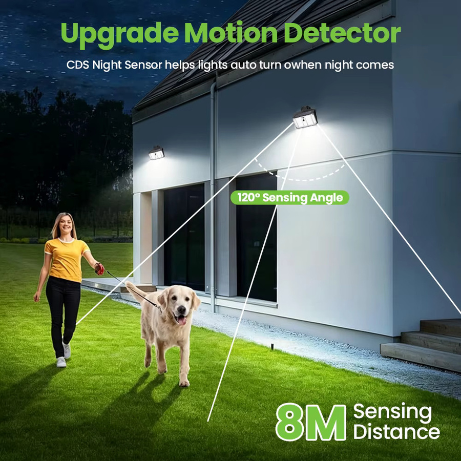 Schwarze LED Solarleuchten mit Clip für den Außenbereich, IP65 wasserdicht mit Bewegungssensor und 3 Beleuchtungsmodi für Garten und Terrasse - Bild 4