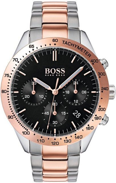 Hugo Boss Chronograph, Quarz, Edelstahl, 42 mm, Herren, Schwarz - Bild 1
