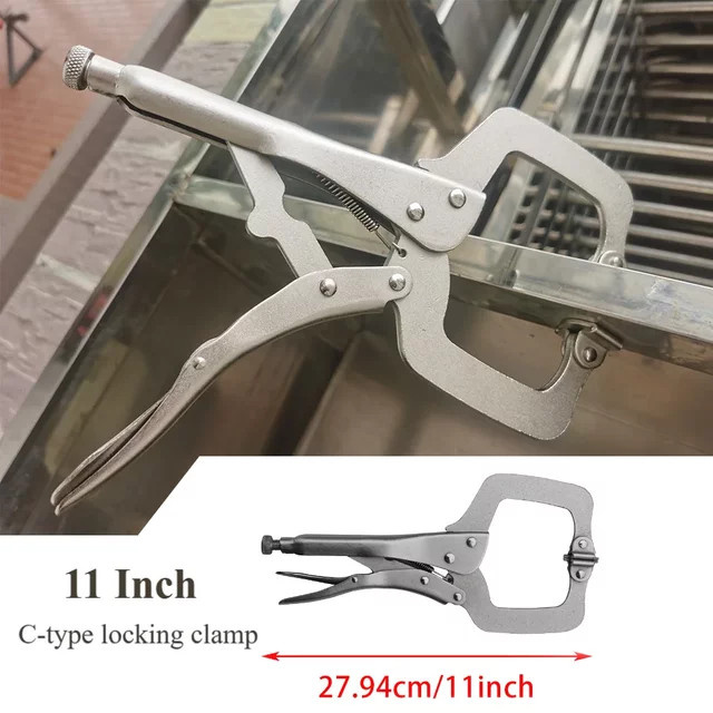MacWork C-Camp-Gripzange mit Drehgelenken in Silber, 11 Zoll (27,94 cm) - Bild 1