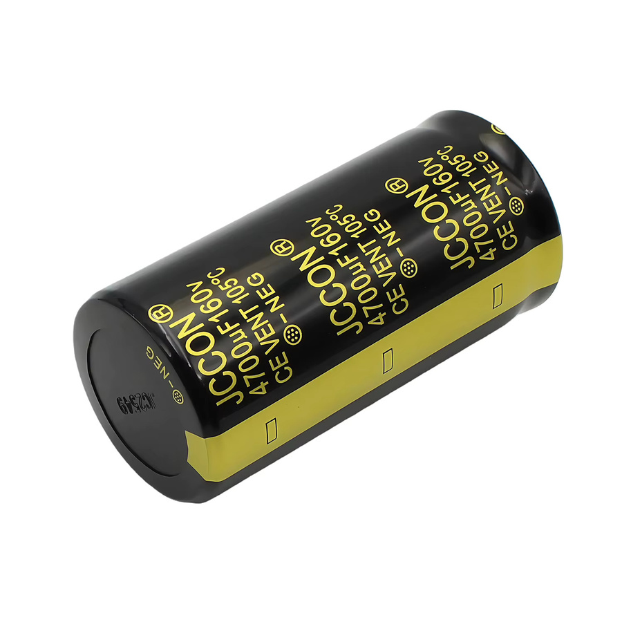 QJSET Aluminium-Elektrolytkondensator für Audio-Verstärker und Wechselrichter, 160V 4700µF, Schwarz-Gold, Durchmesser: 35 mm, Höhe: 70 mm - Bild 2