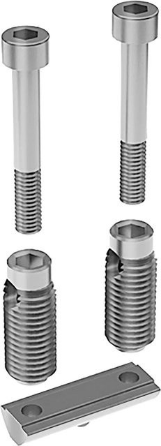 Fath Automatik-Doppelverbinder-Set Item System Nut 8 aus verzinktem Stahl, Farbe: Silber, B/T/H: 26 x 31 x 12 mm - Bild 1
