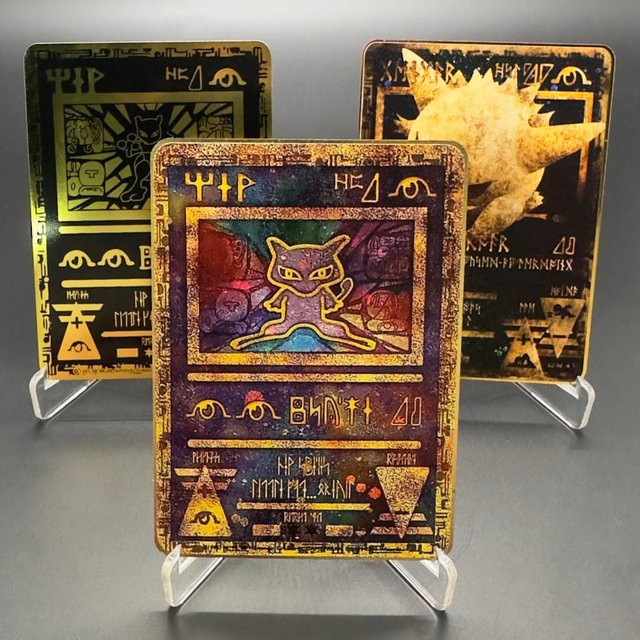TAKARA TOMY Pokémon Black Metal Card Mewtwo Pikachu Mewtwo Charizard - Bild 1