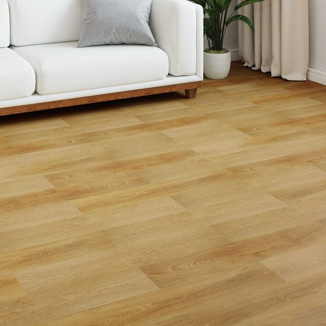 Yiwydaa Laminatboden in Holzoptik, Goldbraun, 5 Stück, B: 101 cm, H: 20 cm, T: 0,8 cm - Bild 1