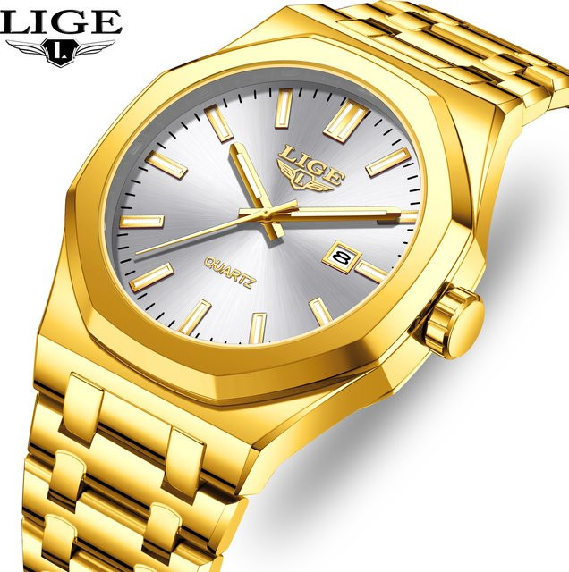LIGE Armbanduhr Edelstahl, Quarz, Datum, Herren - Bild 1