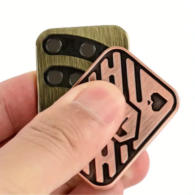 AHHLCLT Fidget Slider Metall Schädel, Push Slider, Stress Relief Spielzeug - Bild 2