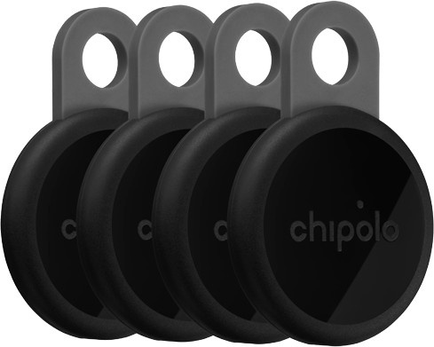 Chipolo LOOP 4er-Pack Bluetooth-Tracker Anthrazit mit Apple Find My Kompatibilität und USB-C Aufladung - Bild 1